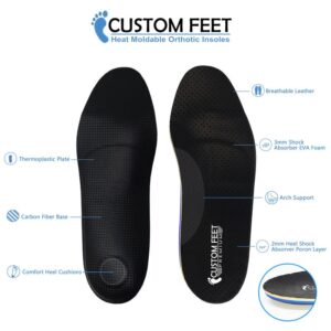 Leather Premium Insoles from Custom Feet Insoles, KC with feature callouts